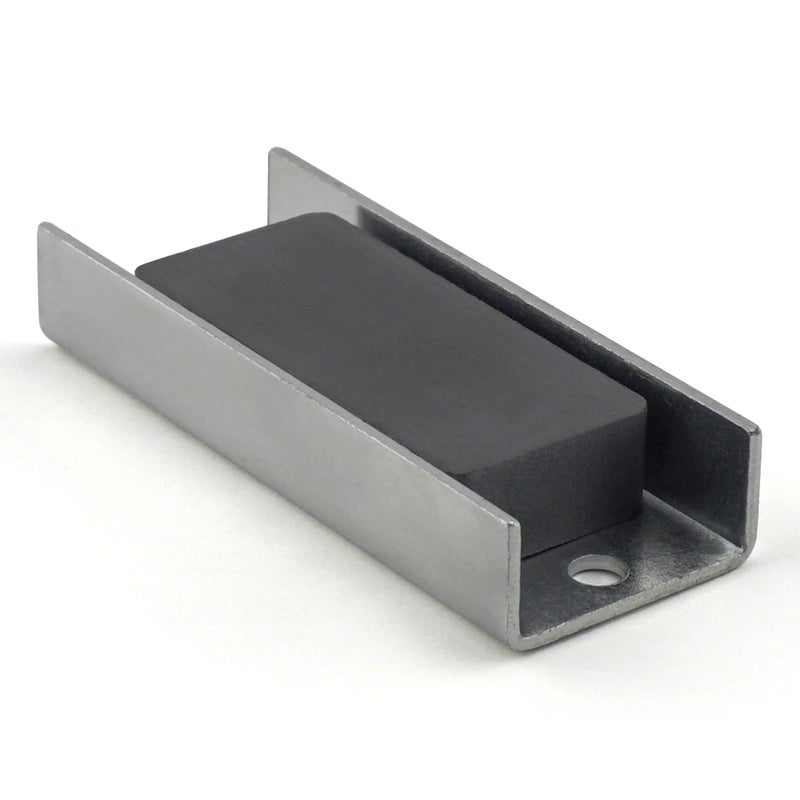 Master Magnetics مشبك مغناطيسي ماستر ماغنيتيكس - مستطيل مع ثقوب تثبيت، مطلي بالزنك، بطول 2.70 بوصة، عرض 1.08 بوصة، ارتفاع 0.50 بوصة، قوة سحب 25 رطل، فضي، عبوة من 4، CBA275X4 - Image 2